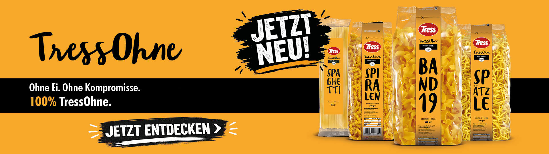 TressOhne – Ohne Ei. Ohne Kompromisse. 100% TressOhne.